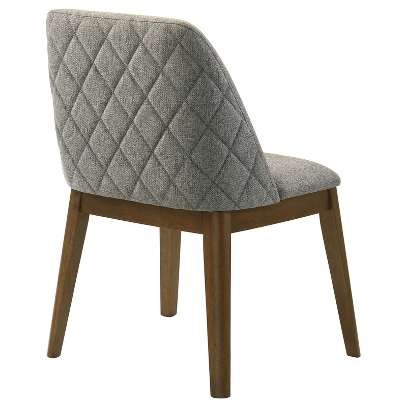 Silla de comedor auxiliar tapizada Franklin gris (juego de 2)