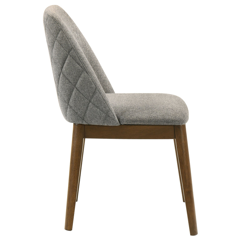 Silla de comedor auxiliar tapizada Franklin gris (juego de 2)