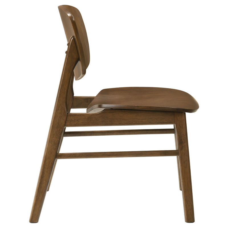 Sillas Auxiliares de Comedor Benford con Asiento de Madera Marrón Oscuro (Juego de 2)