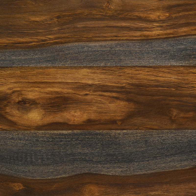Mesa de comedor Neve de 80 pulgadas con borde natural de palisandro gris