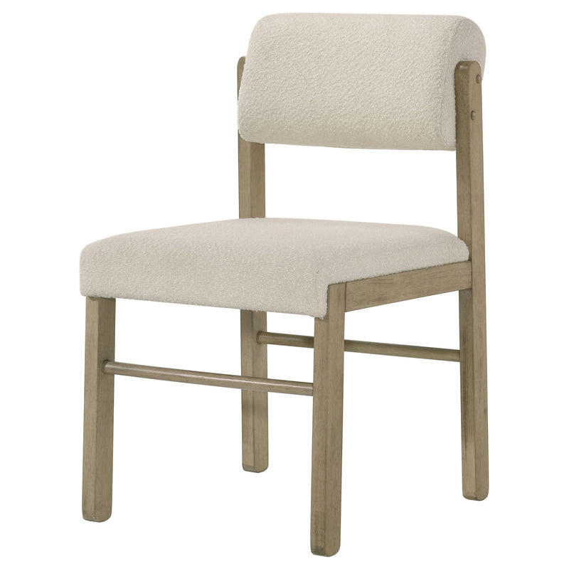 Silla auxiliar de comedor tapizada Kehoe, negra y roble natural (juego de 2)