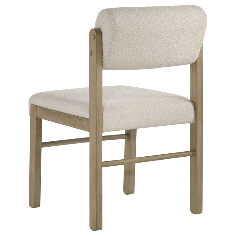 Silla auxiliar de comedor tapizada Kehoe, negra y roble natural (juego de 2)