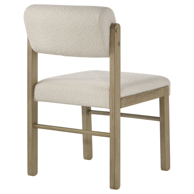 Silla auxiliar de comedor tapizada Kehoe, negra y roble natural (juego de 2)