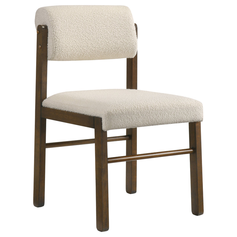 Silla auxiliar de comedor tapizada Kehoe, negra y roble natural (juego de 2)