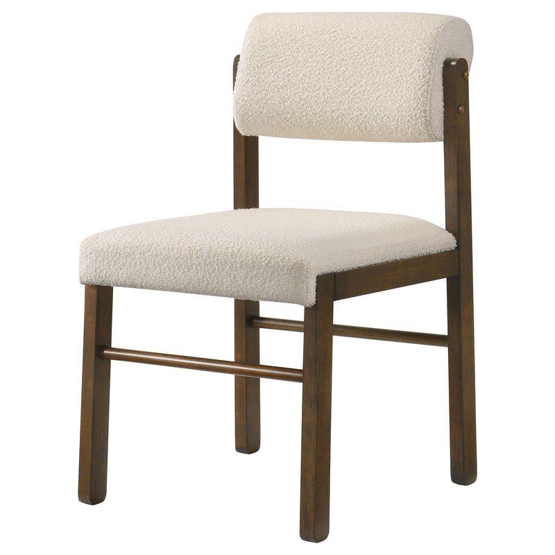 Silla auxiliar de comedor tapizada Kehoe, negra y roble natural (juego de 2)