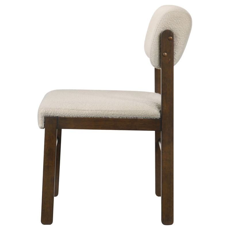 Silla auxiliar de comedor tapizada Kehoe, negra y roble natural (juego de 2)