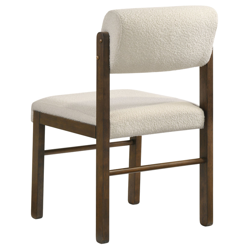 Silla auxiliar de comedor tapizada Kehoe, negra y roble natural (juego de 2)