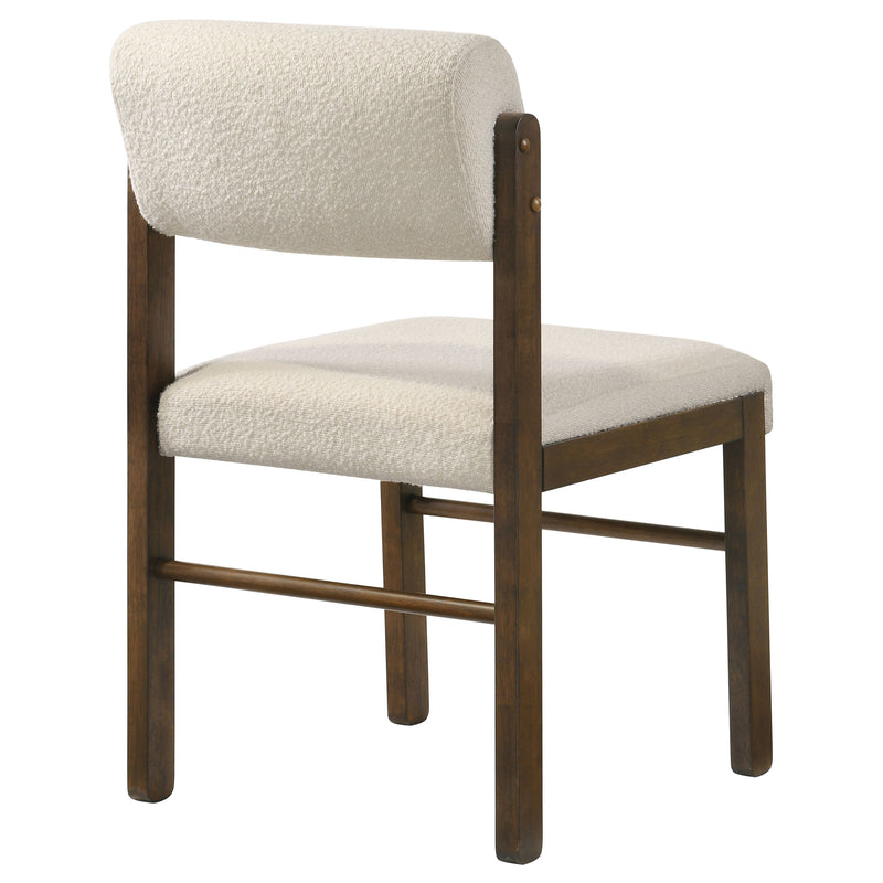Silla auxiliar de comedor tapizada Kehoe, negra y roble natural (juego de 2)
