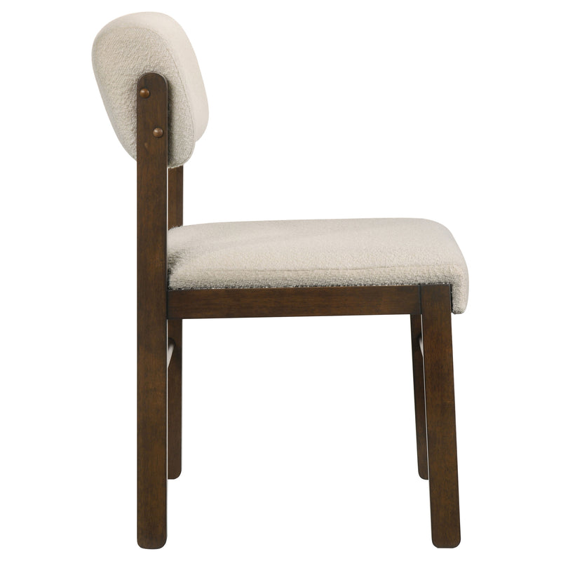 Silla auxiliar de comedor tapizada Kehoe, negra y roble natural (juego de 2)