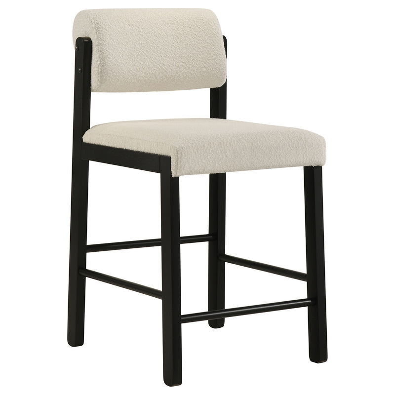Juego de comedor Hamlyn de 5 piezas de madera redonda a la altura de la encimera, crema y negro