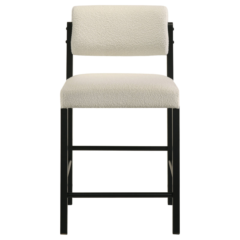 Juego de comedor Hamlyn de 5 piezas de madera redonda a la altura de la encimera, crema y negro