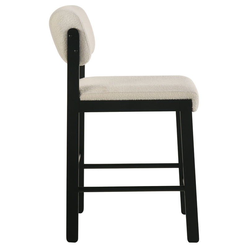 Juego de comedor Hamlyn de 5 piezas de madera redonda a la altura de la encimera, crema y negro