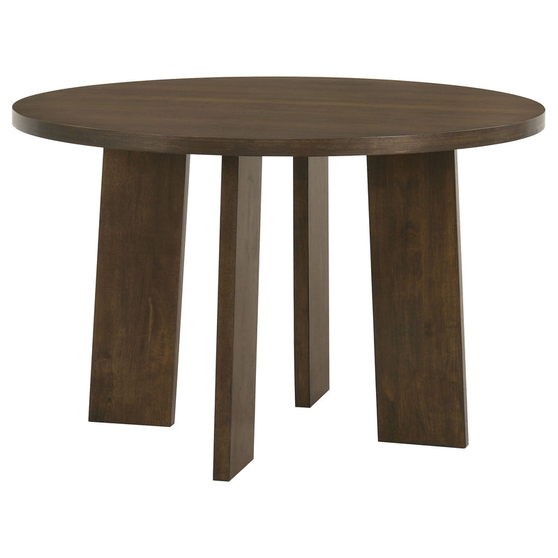 Juego de comedor Strouse de 5 piezas, gris y nogal