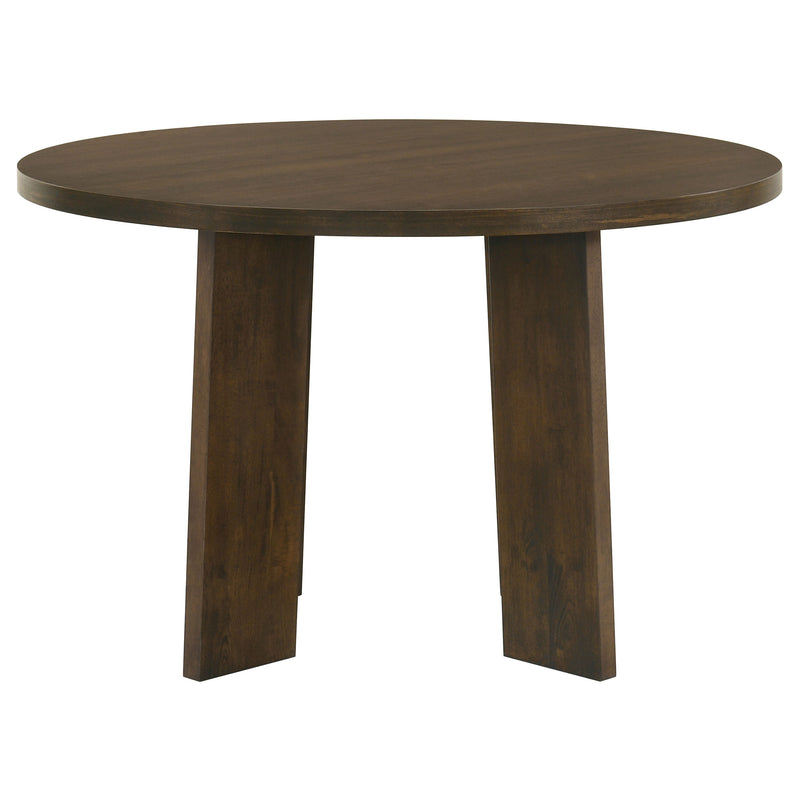 Juego de comedor Strouse de 5 piezas, gris y nogal
