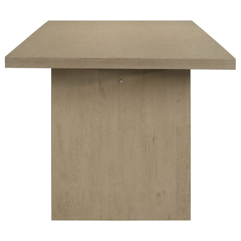 Juego de comedor rectangular Decker de 7 piezas, 82 pulgadas, negro y roble natural