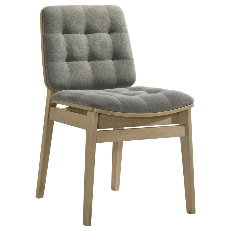 Decker juego de comedor rectangular de 7 piezas de 82 pulgadas, gris y roble natural