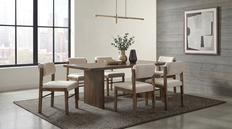 Decker 82-Inch Rectangular Dining Set Cream and