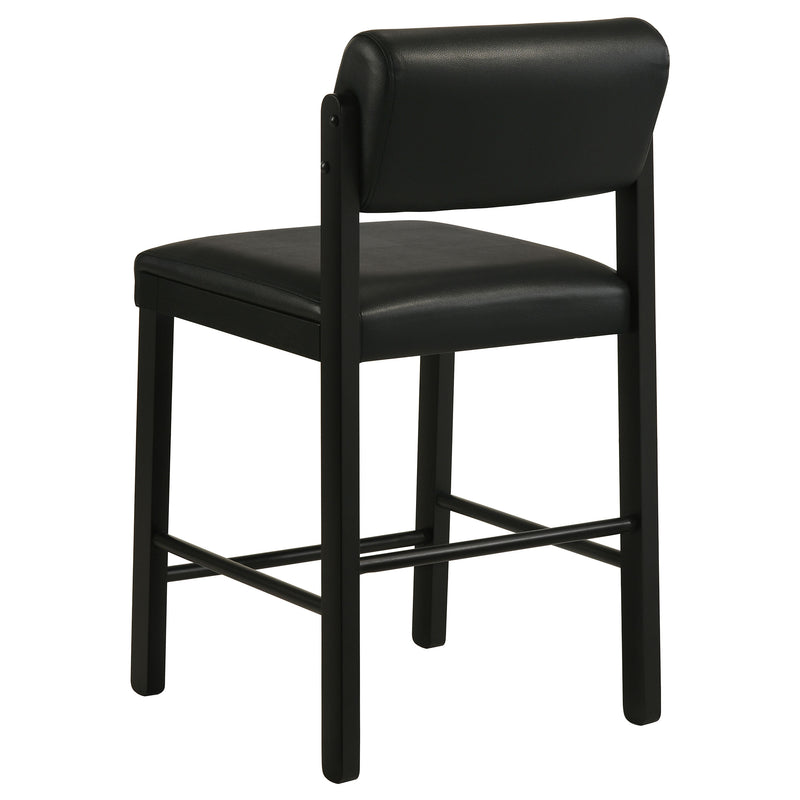 Juego de comedor rectangular Decker de 7 piezas y 70 pulgadas de alto mostrador, color negro
