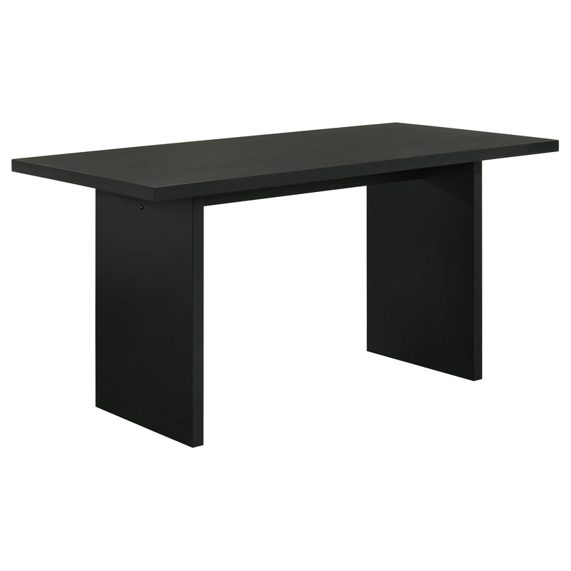 Mesa de comedor rectangular de madera Decker de 70 pulgadas de altura para mostrador - Negra