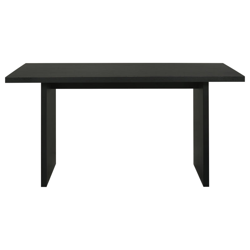 Mesa de comedor rectangular de madera Decker de 70 pulgadas de altura para mostrador - Negra
