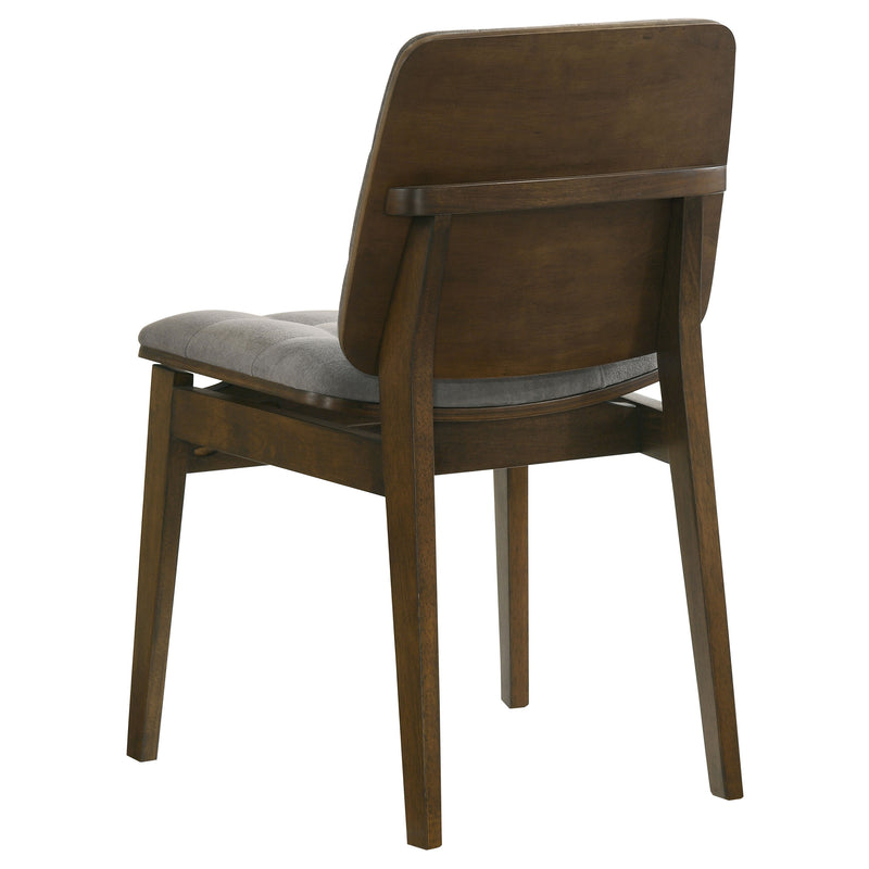 Sillas auxiliares tapizadas en terciopelo Redbridge color crema y roble natural (juego de 2)