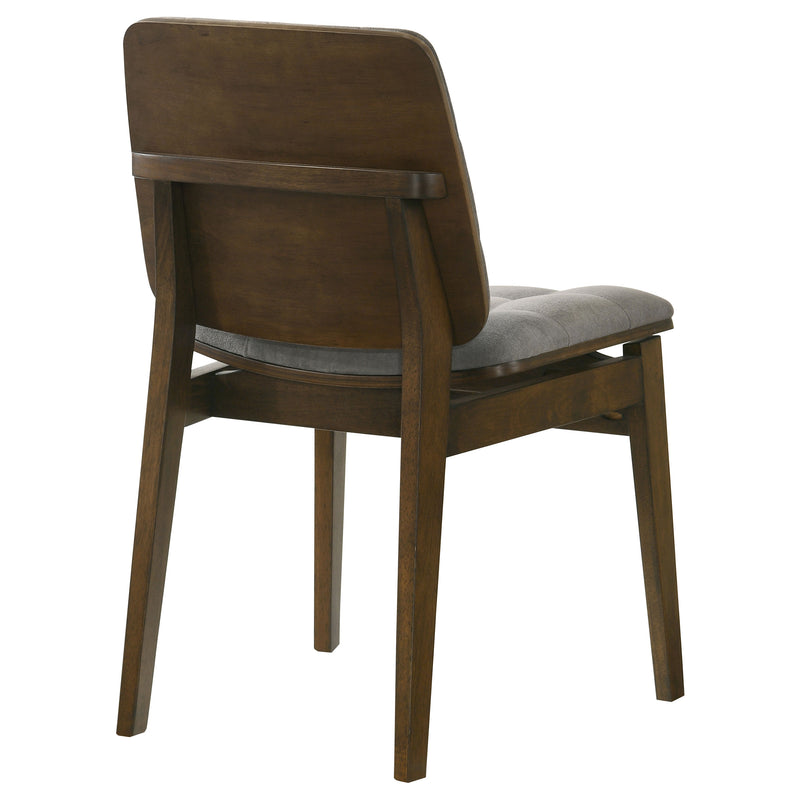 Sillas auxiliares tapizadas en terciopelo Redbridge color crema y roble natural (juego de 2)