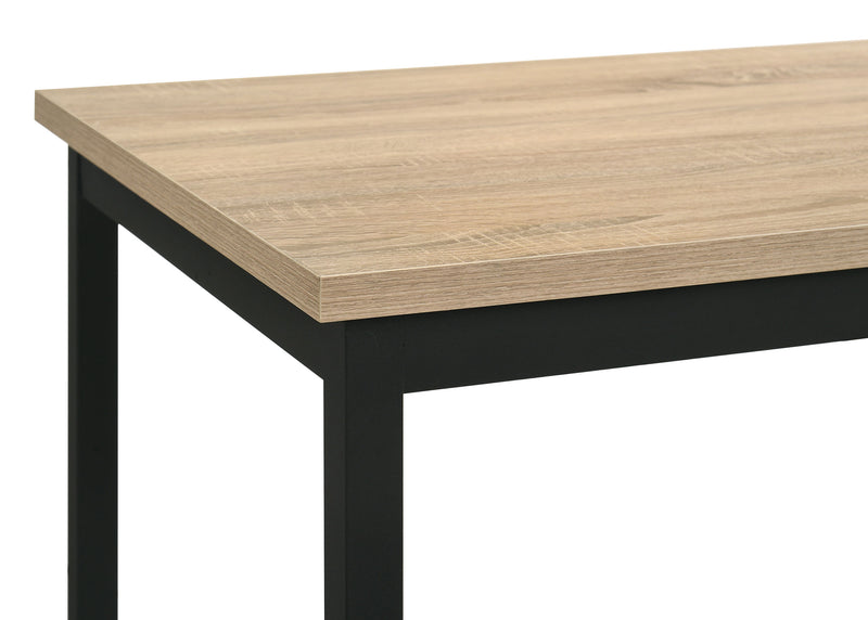 Mesa de comedor rectangular Garza de 5 piezas que ahorra espacio, roble grisáceo