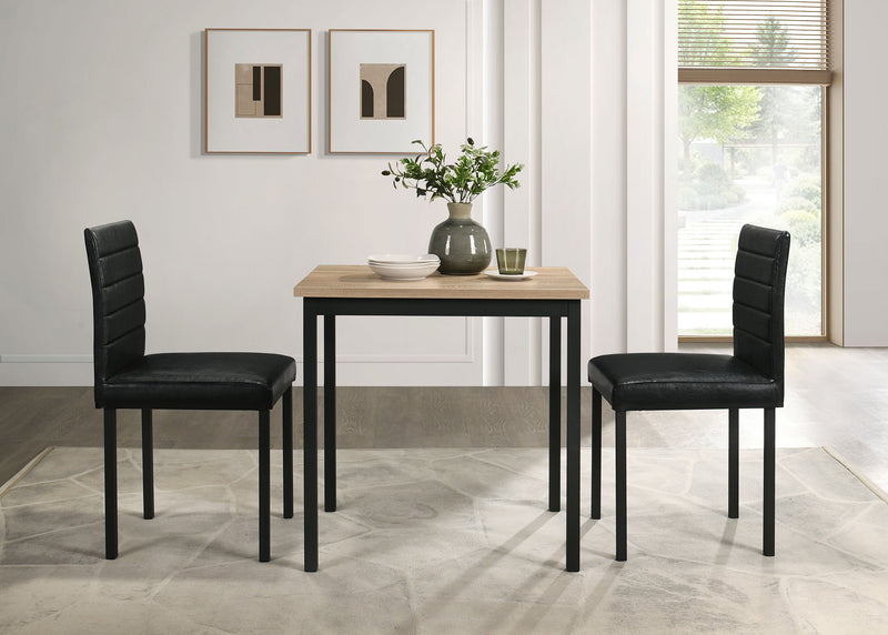 Mesa de comedor rectangular Garza que ahorra espacio, roble Greige