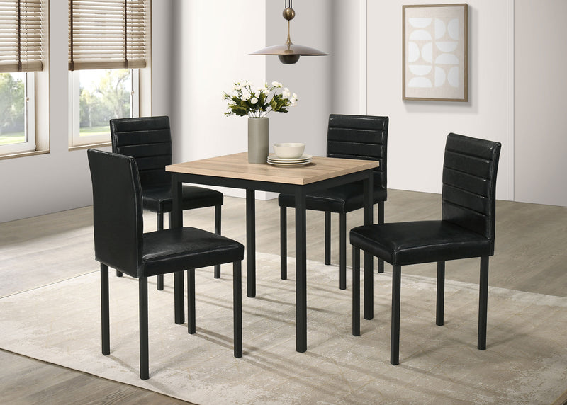 Mesa de comedor rectangular Garza que ahorra espacio, roble Greige
