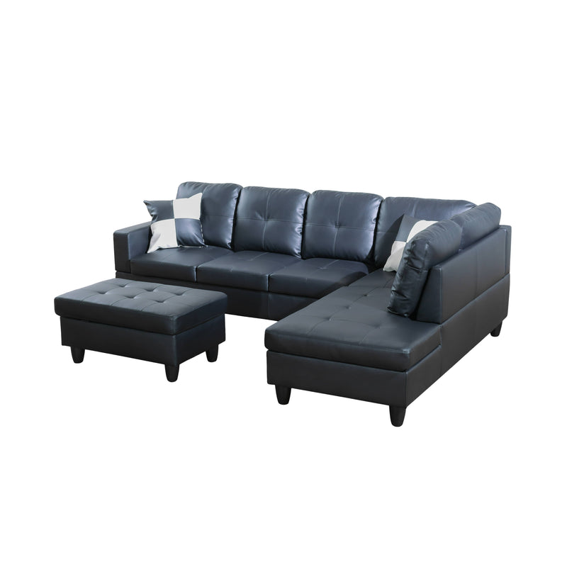 Colección de sala de estar seccional Riviera Black
