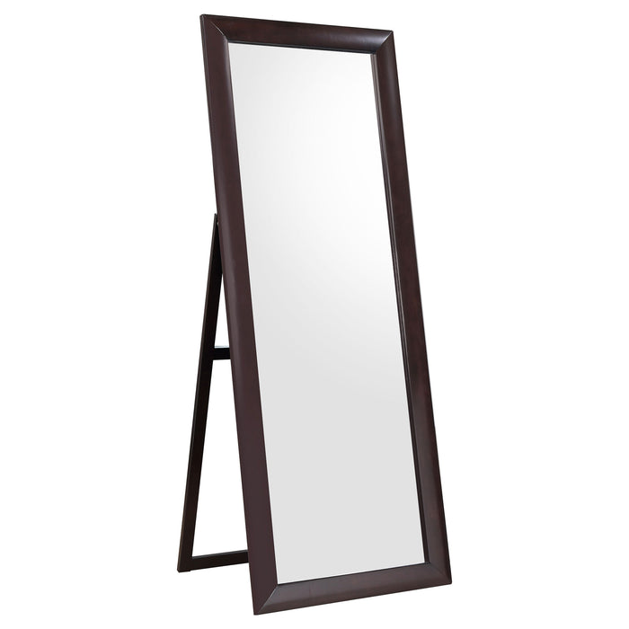 Phoenix Rectangular Standing Floor Mirror Black