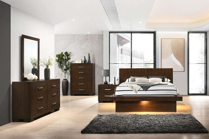 Jessica LED Bedroom Set Cappuccino