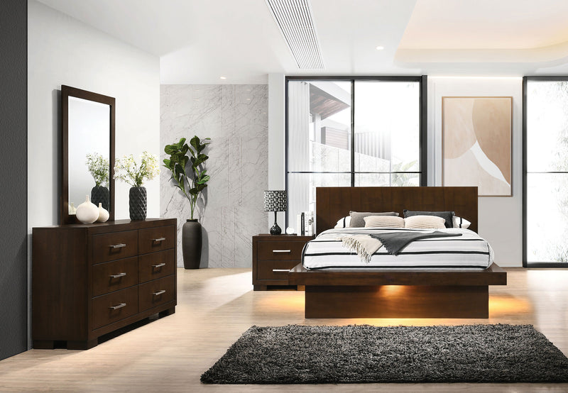 Jessica LED Bedroom Set Cappuccino