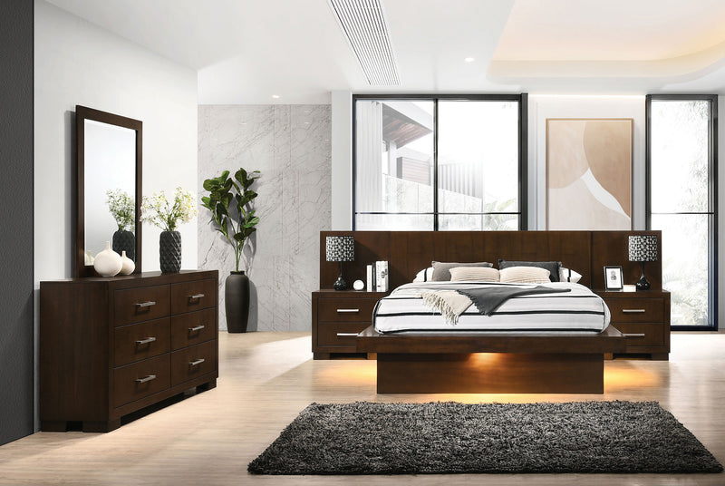 Jessica LED Bedroom Set Cappuccino