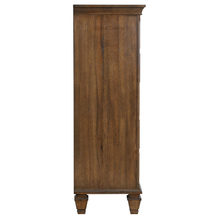 Franco 5-drawer Chest Burnished Oak