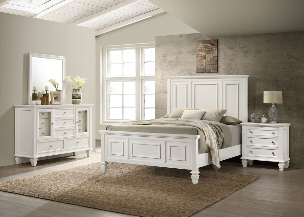 Sandy Beach Bedroom Set with High Headboard