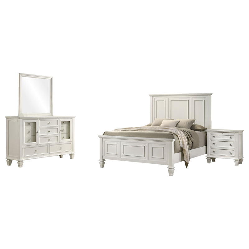 Sandy Beach Bedroom Set Cream White