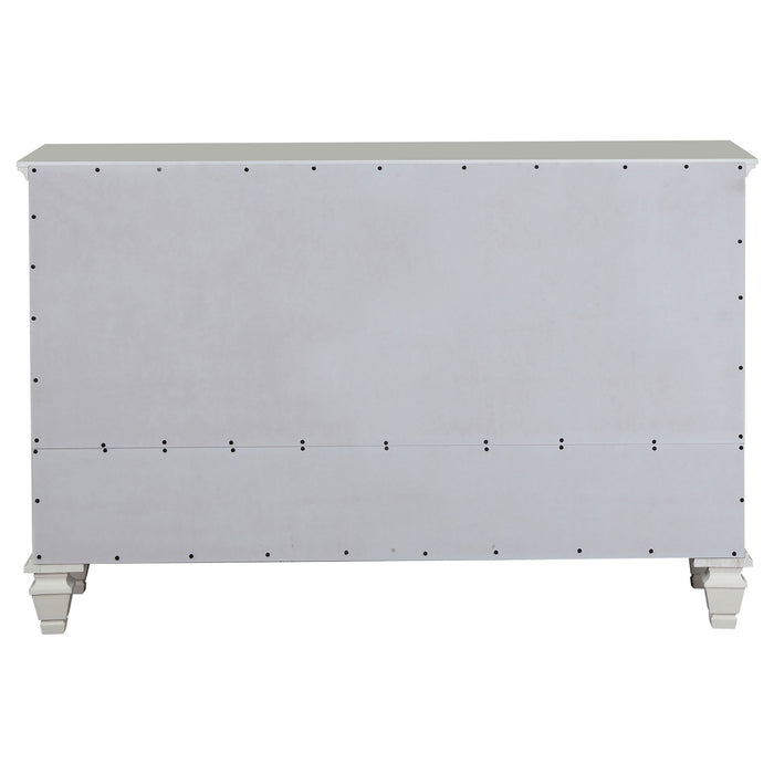 Sandy Beach 11-drawer Rectangular Dresser Cream White