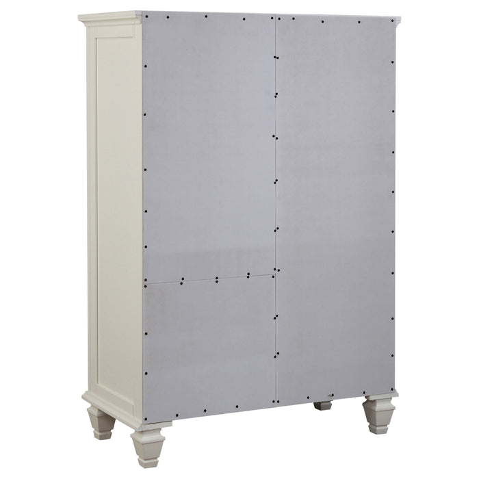 Sandy Beach 8-drawer Door Chest Storage Cream White