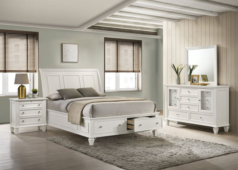 Sandy Beach Bedroom Set Cream White
