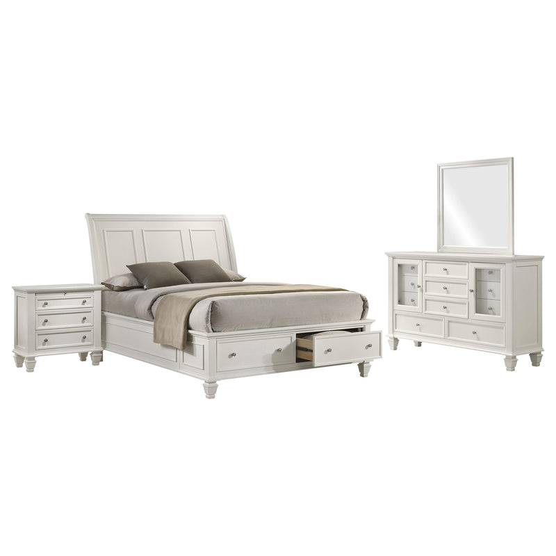 Sandy Beach Bedroom Set Cream White