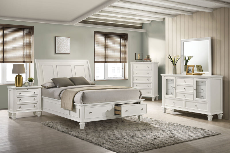 Sandy Beach Bedroom Set Cream White