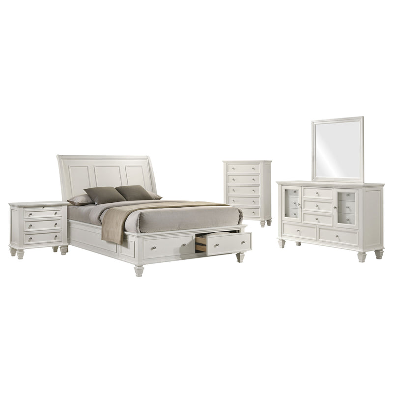 Sandy Beach Bedroom Set Cream White