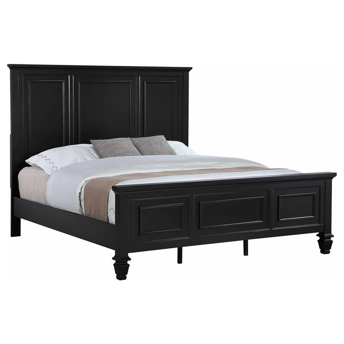 Sandy Beach 63-inch California King Panel Bed Cream White
