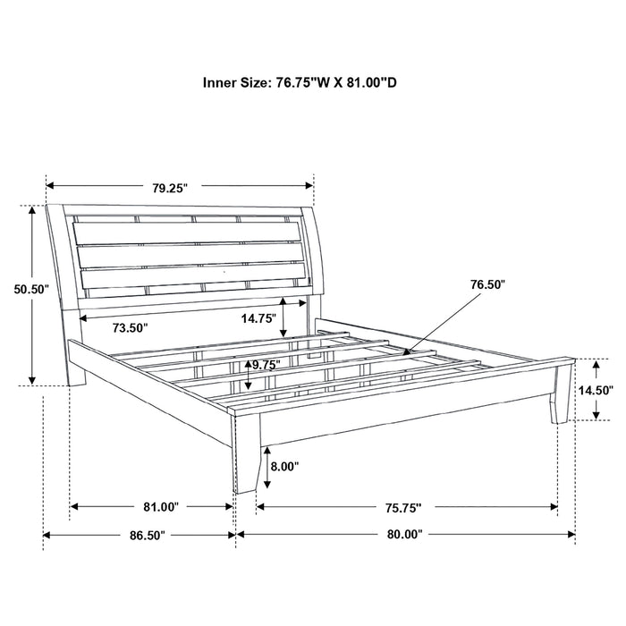 Serenity  Panel Bed Rich Merlot