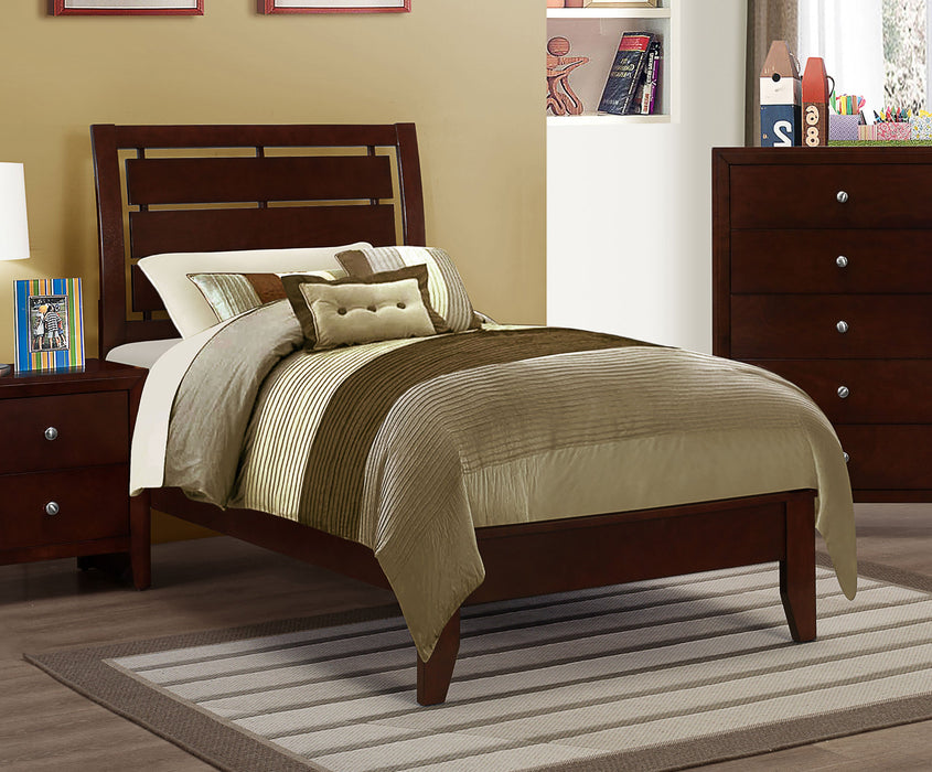 Serenity  Panel Bed Rich Merlot