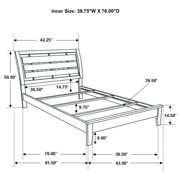 Serenity  Panel Bed Rich Merlot