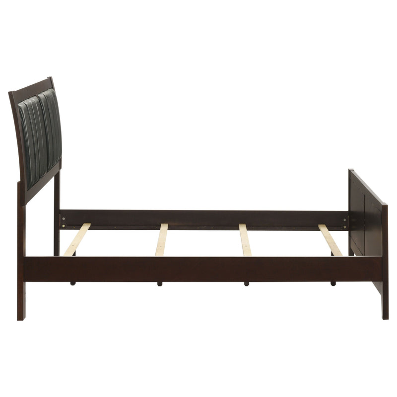Cama Carlton con paneles de madera (Cappuccino)