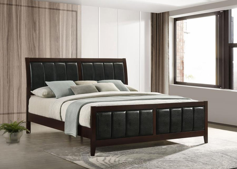 Cama Carlton con paneles de madera (Cappuccino)