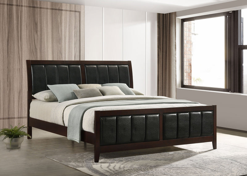 Cama Carlton con paneles de madera (Cappuccino)